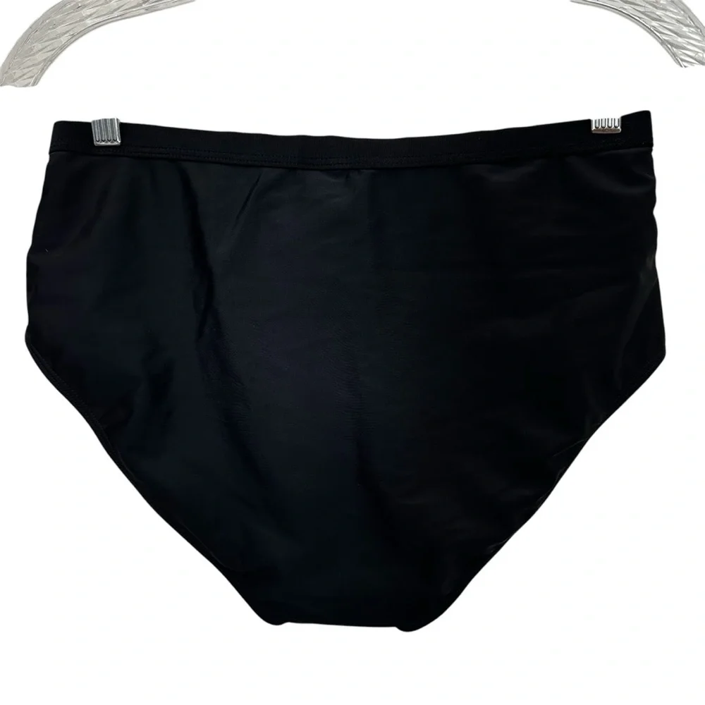 Davi & Dani Black High-Waisted Bikini Bottom
